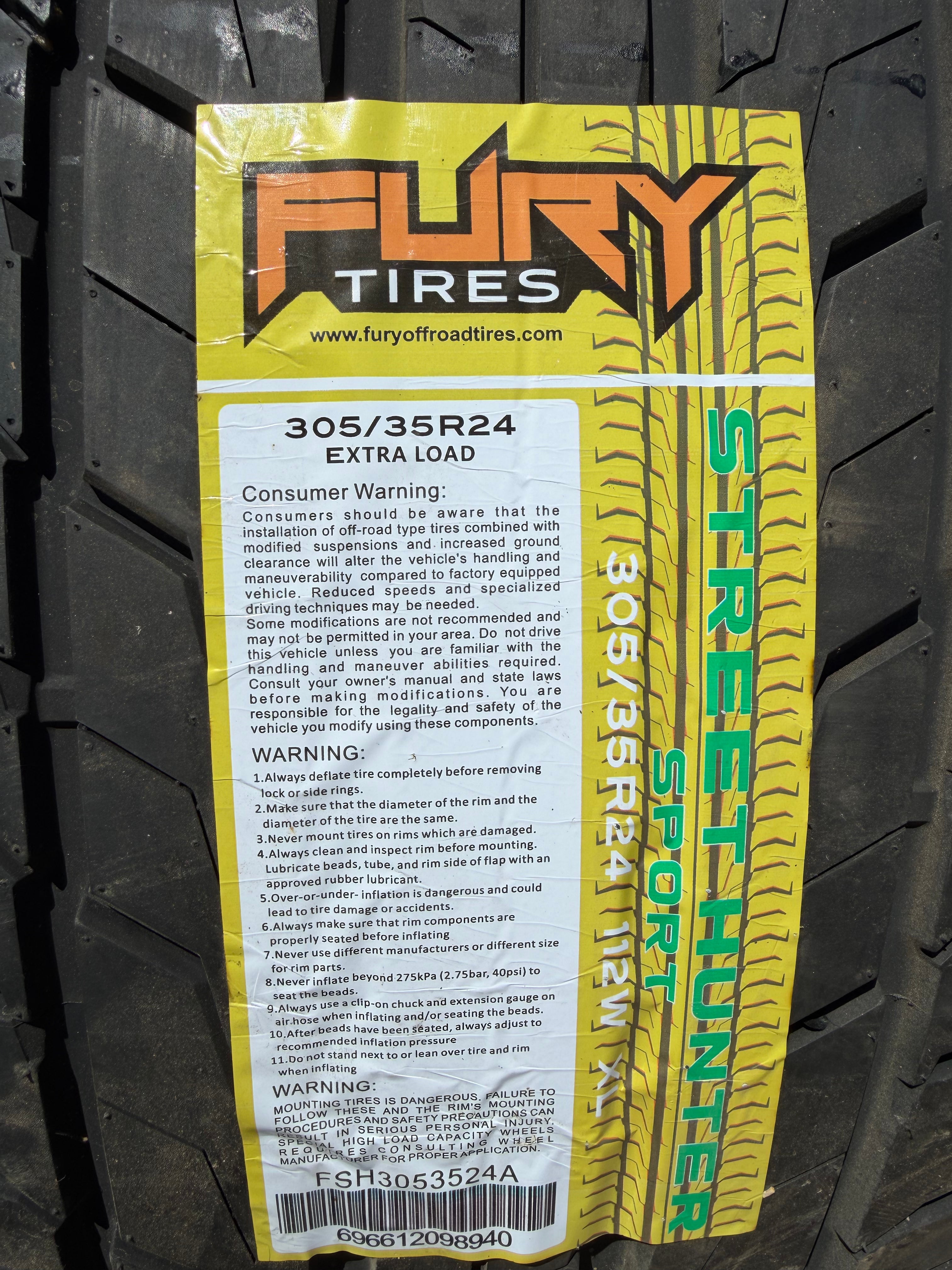 Fury Street Hunter SS 305/35/24 Full set